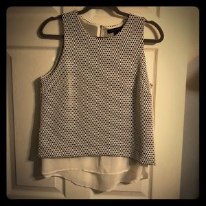 Black and white blouse